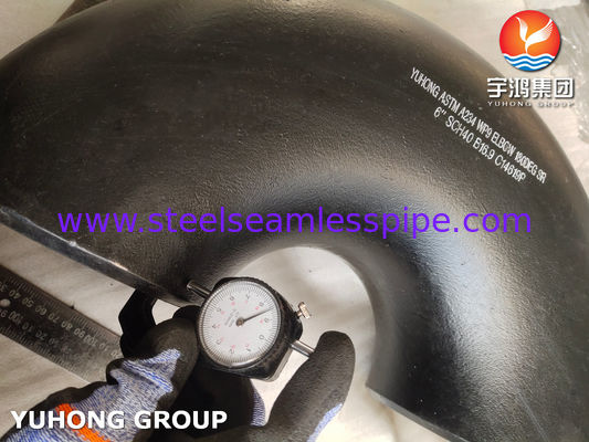 ASTM A234 WP9 탄소강 180도 팔꿈치 엉덩이 용접 핑팅