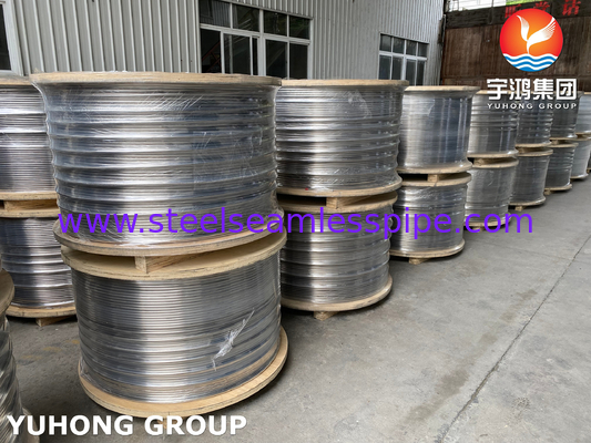 ASTM A269 316L 스테인리스 스틸 선명한 앙일 롤 튜브 화학 주입용으로 냉각 롤