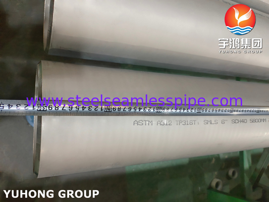 ASTM A511 TP316 316L 1.4404 스테인리스 스틸 톱스리스 파이프 피클드 앙일드 ABS 인증