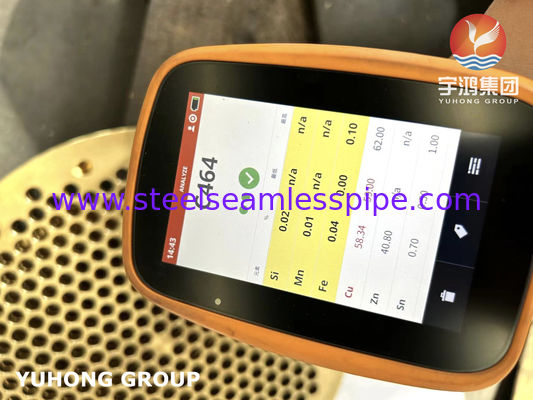 ASTM B171 C46400 해양 열 교환기용 정밀 가공 네이벌 황동 튜브시트
