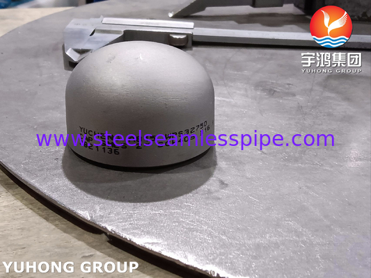ASTM A815 UNS S32750 혹독한 부식 환경 및 고압 산업용 애플리케이션을 위한 단조 캡 스테인리스강 배관 이음쇠