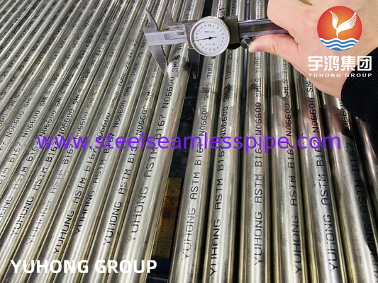 ASTM B167 UNS N06600 이음매 없는 니켈 합금 튜브 Inconel 600 열교환기 튜브