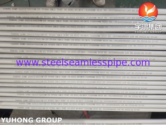 ASTM A213 TP304 열 교환기 및 보일러용 스테인리스 스틸 무선 튜브