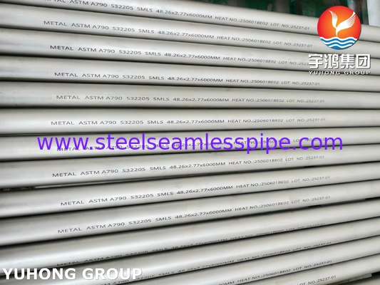 ASTM A790 UNS S32205 꿰매고 용접한 듀플렉스 (페리트/아우스틴) 스테인리스 스틸 파이프