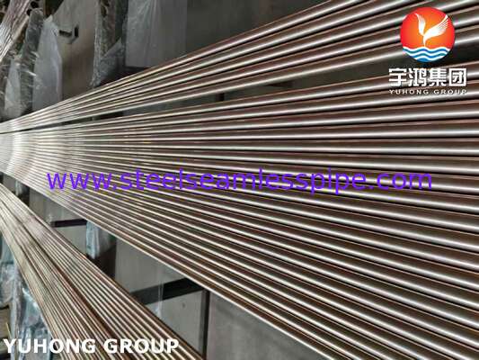 구리 합금 튜브 아드미라티 튜브 ASME SB111 C70600 O61 SMLS 19.05X1.65X8000MM 열 교환기 바다 물 장비 응용