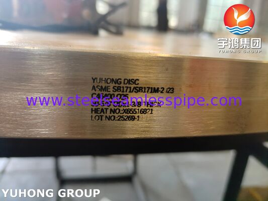 구리 합금 둥근 판 NAVAL BRASS ASME SB171 C46400 O25