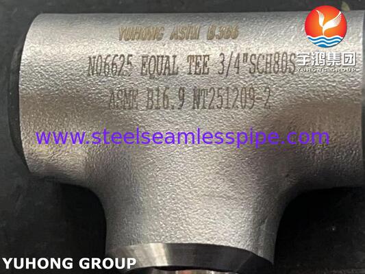 ASTM B366 WPNCMC 부착 UNS N06625 / 인코넬 625 니켈 합금 티 ASME B16.5 부착