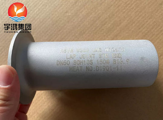 ASTM B622 하스텔로이 B3 / UNS N10675 B16.9 겹치는 결합 스텁엔드 관 이음