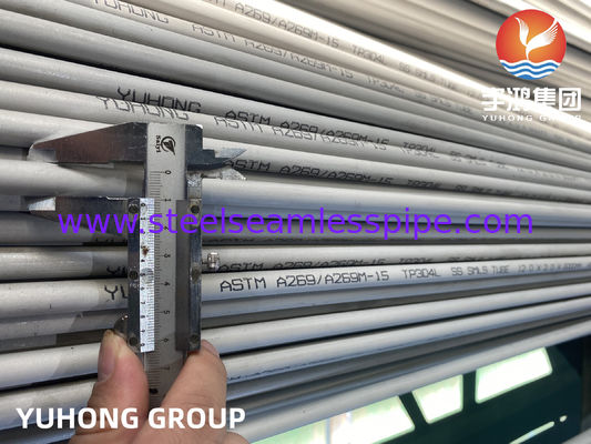 ASTM A269 TP304L 스테인리스강 화학 처리용 이음매 없는 파이프