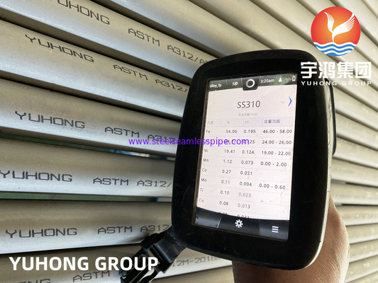 ASTM A312 ASME SA312 TP310S S31008 스테인레스 강 이음매 없는 관