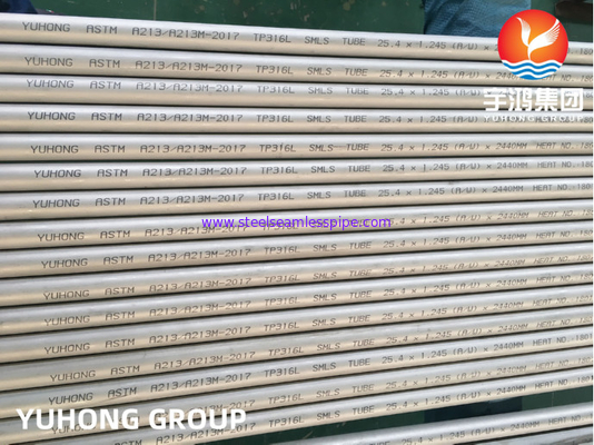 ASME SA213 TP316L (EN 10216-5) 스테인레스 강 인발관은 보일러에 신청합니다