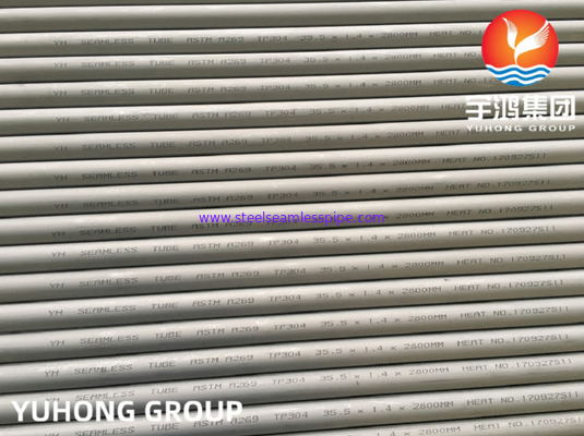 ASTM A269 TP304 스테인레스 강 인발관은 단련하고 소금물에 절였습니다. / 페이가 되세요.