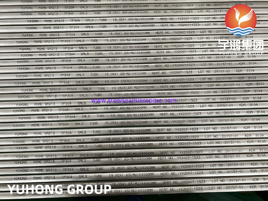 ASTM A213 A213M ASME SA213 TP304 SS 이음새가 없는 열교환기는 미니문 벽 두께를 관을 답니다